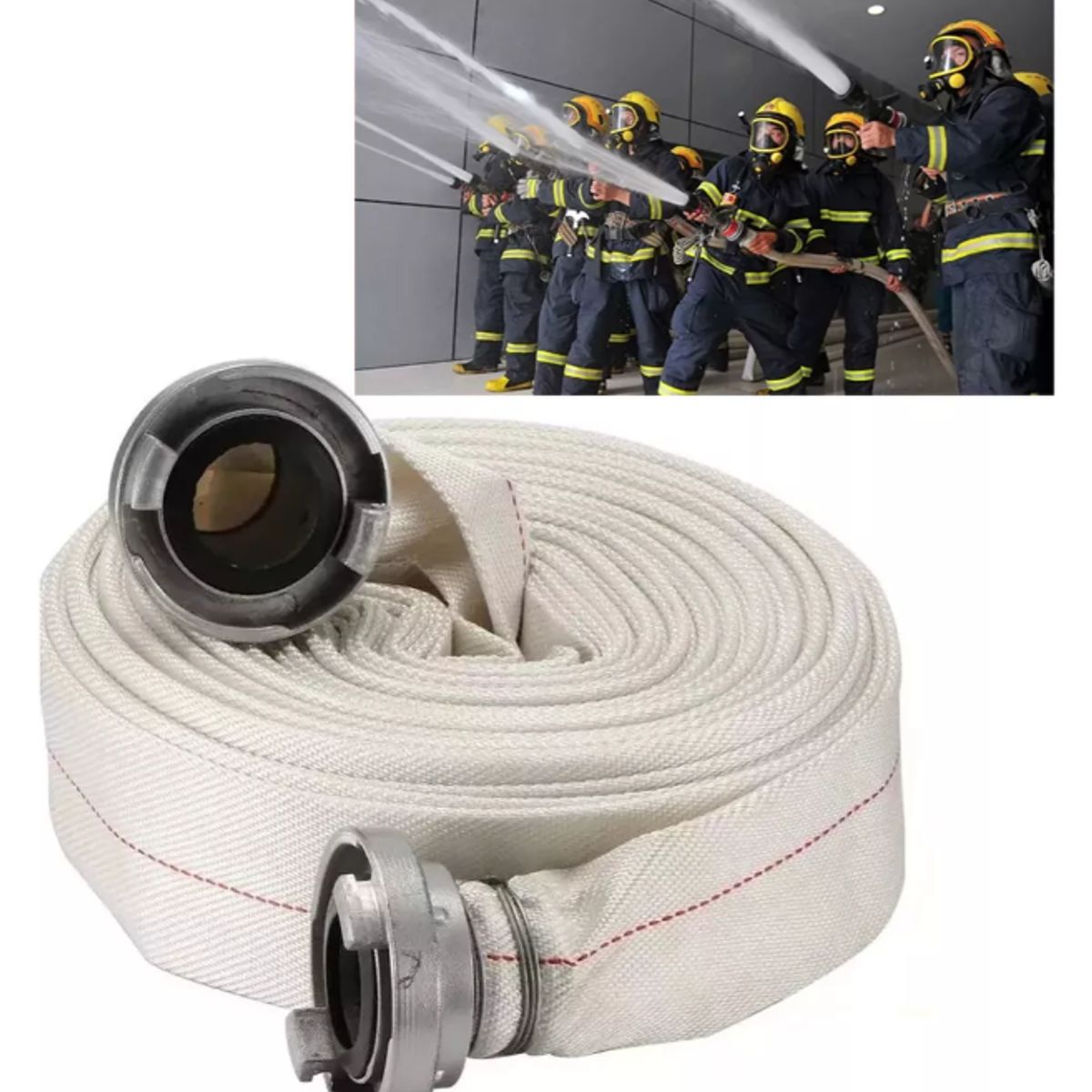 KUANGYE - Manguera De Incendio 2 PuLG 30Mts, Con 2 Conectores