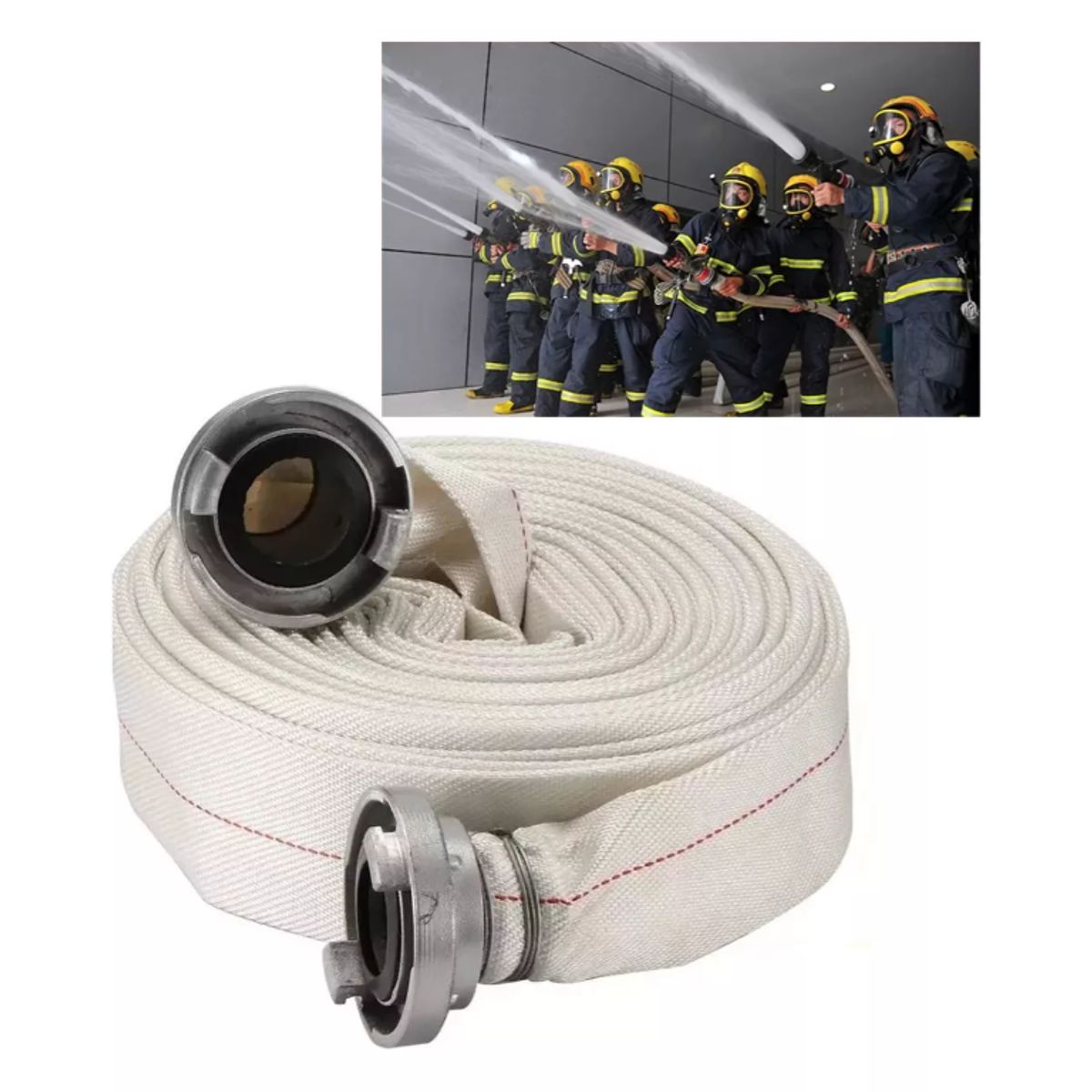 KUANGYE - Manguera De Incendio 2 PuLG 30Mts, Con 2 Conectores