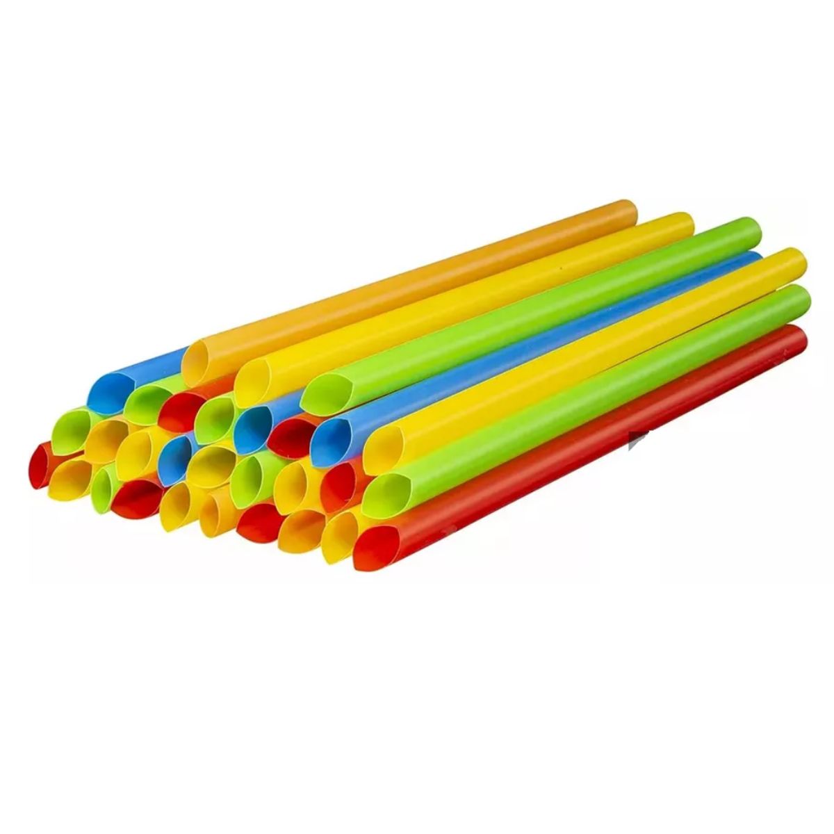 GENERICO - Bombillas Plasticas Gruesas Colores 10x195mm