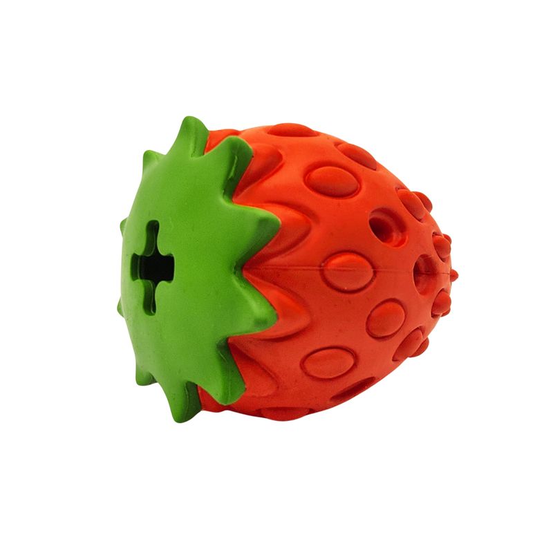GENERICO - Juguete Perro Porta Premios - Frutilla 10x8cm