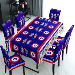 GENERICO - Set Mantel Dieciochero Más 6 Fundas Sillas Fiestas Patrias