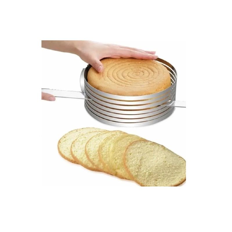 GENERICO - Molde Para Cortar Bizcocho Acero Inox Repostería 24-30cm Gris
