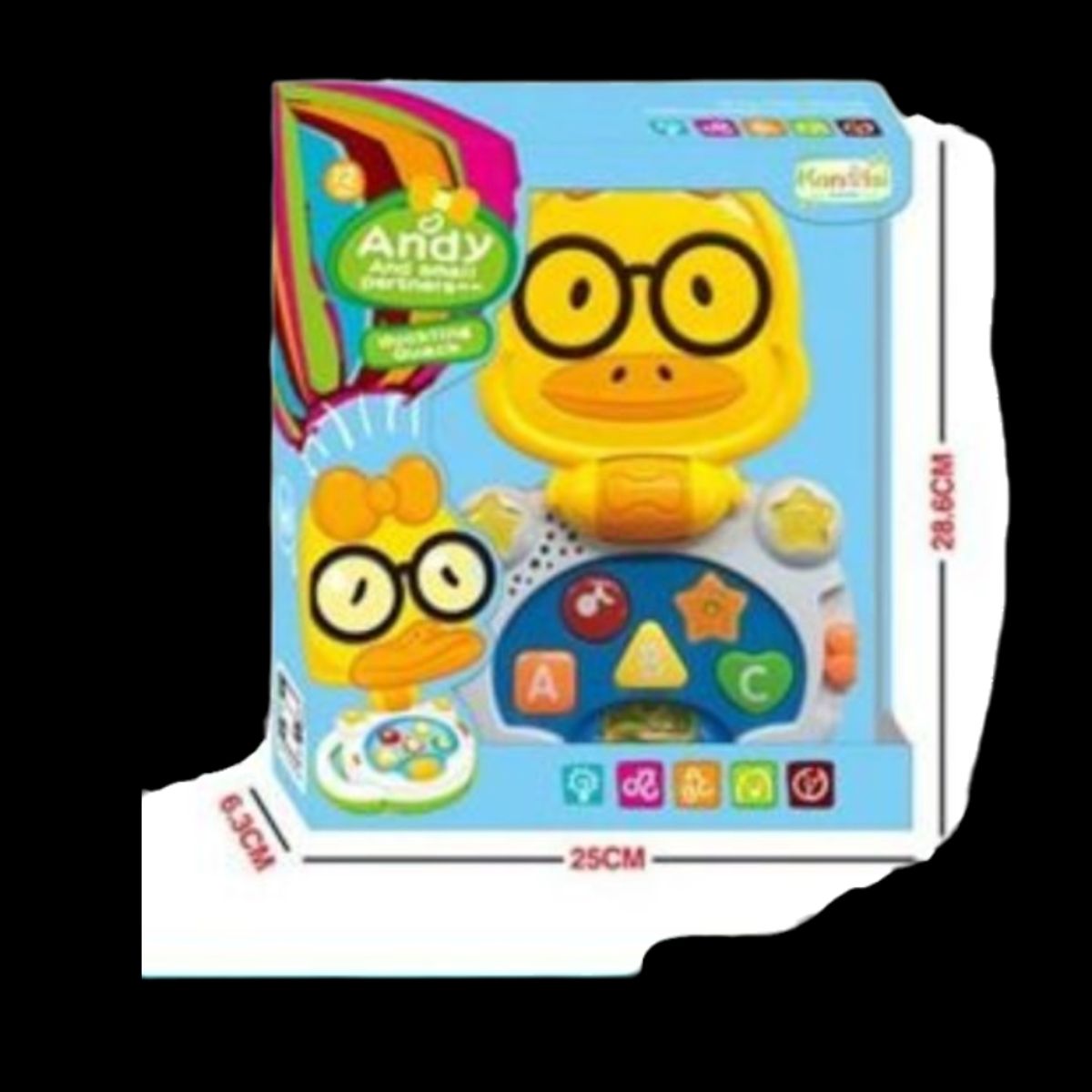 GENERICO - Piano Pato Infantil Letras Sonido Musica Bebes Niño+bateria