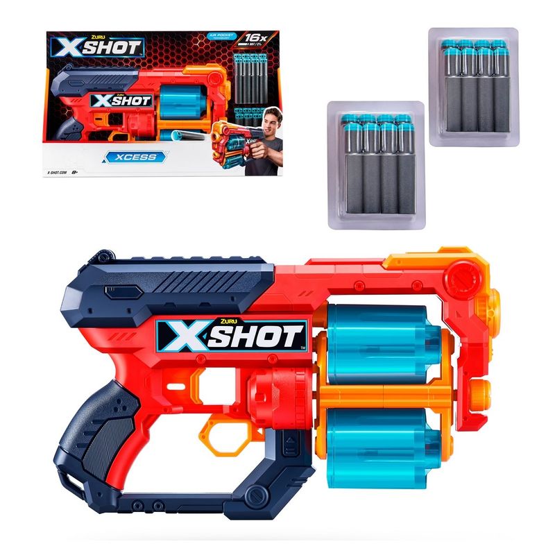 X-SHOT - Lanzador Xcess Tk12 Con 16 Dardos X-Shot