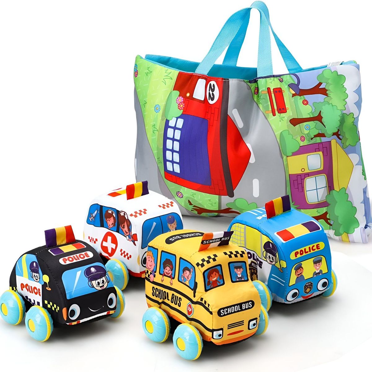 GENERICO - Set vehículos de espuma con alfombra de ciudad HUANGER