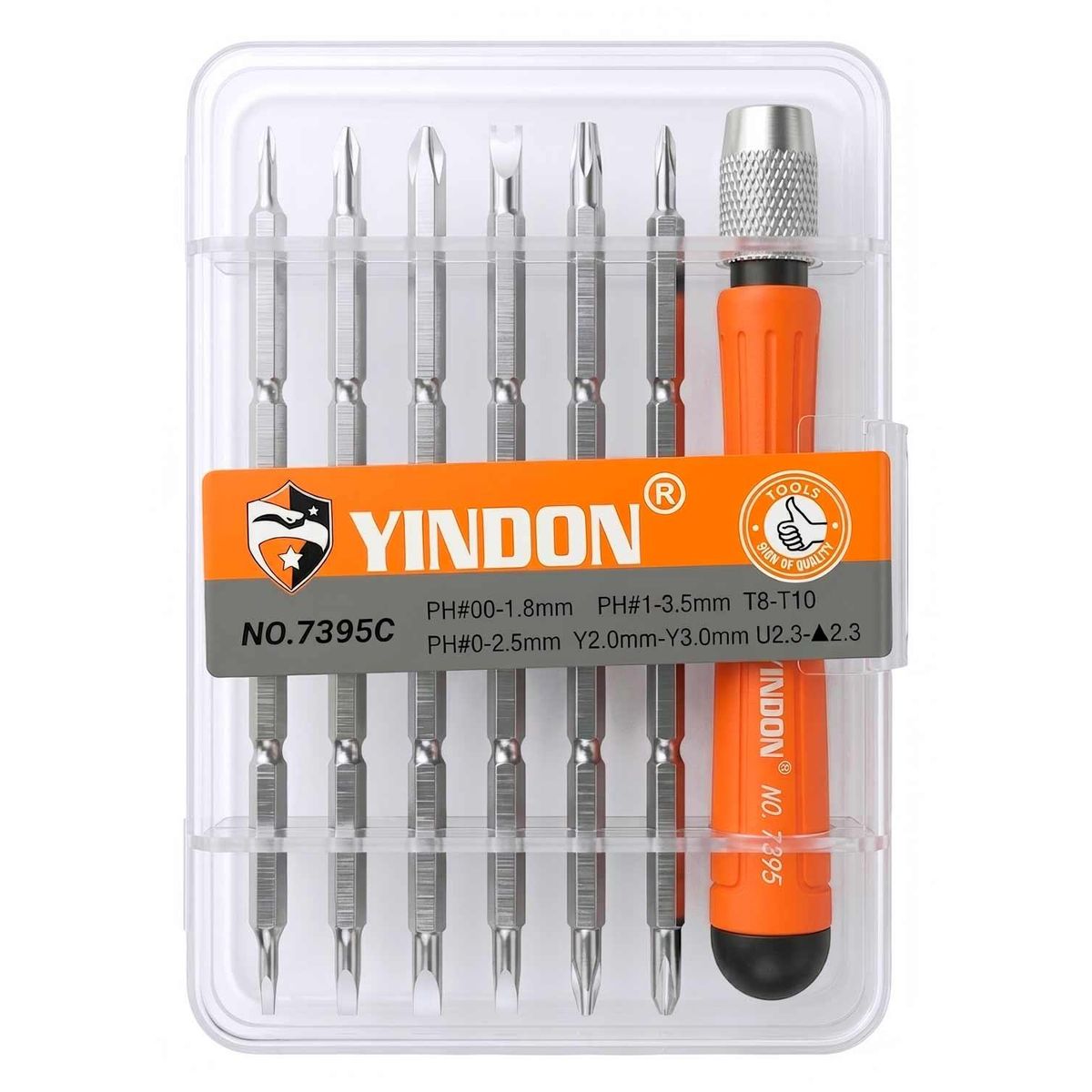 GEN - Kit Destornillador 12 Punta Magnetica Precision Torx Triwing