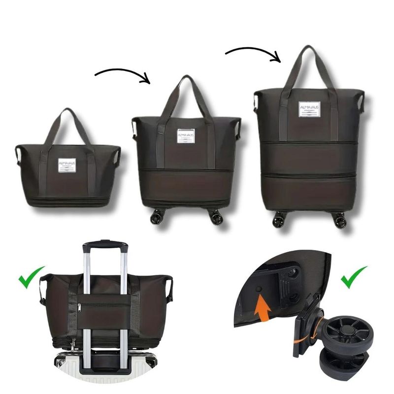 GENERICO - Bolso Expandible con Ruedas Desmontables