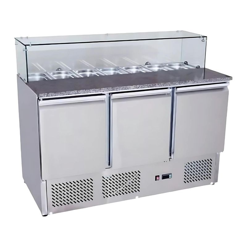 TODODESCUENTO - Meson Salsero Cupula De Vidrio 1.40 Mts Esl-3864 BOZZO