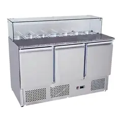 TODODESCUENTO - Meson Salsero Cupula De Vidrio 1.40 Mts Esl-3864 BOZZO