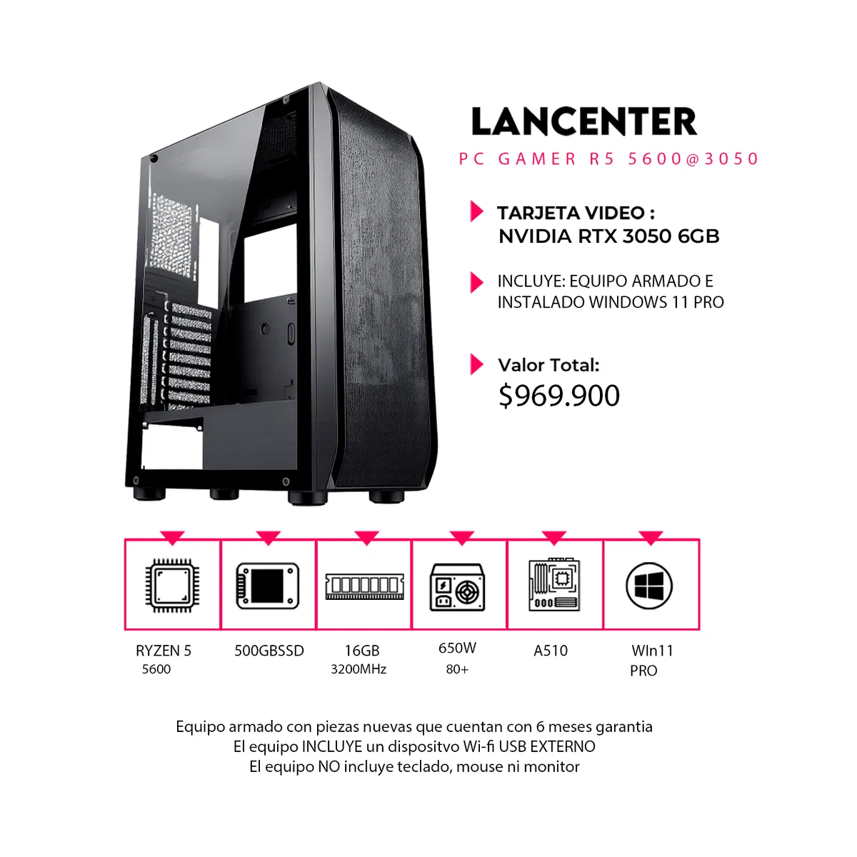 GENERICO - PC GAMER RYZEN 5 5600 RTX 3050