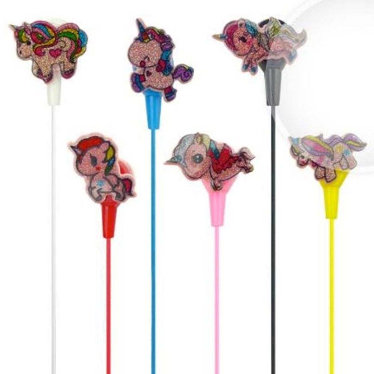 OEM - AUDIFONOS PARA NIÑOS CON CABLE DE UNICORNIO-ARCOIRIS