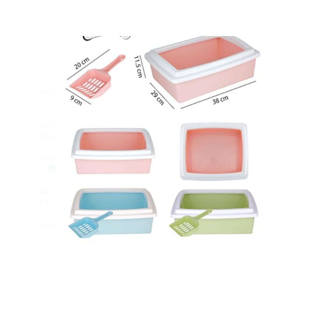 GENERICO - Areneros Para Gatos Verde Claro Higiene