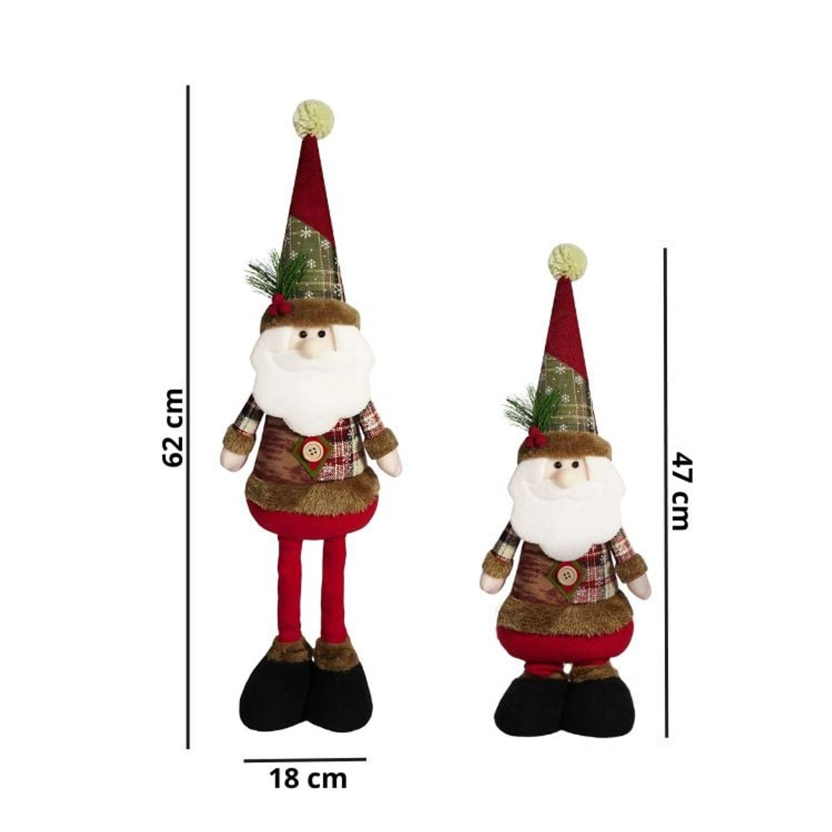 CRUSEC - Muñecos Patas Largas Decoración Navidad Viejito Pascuero