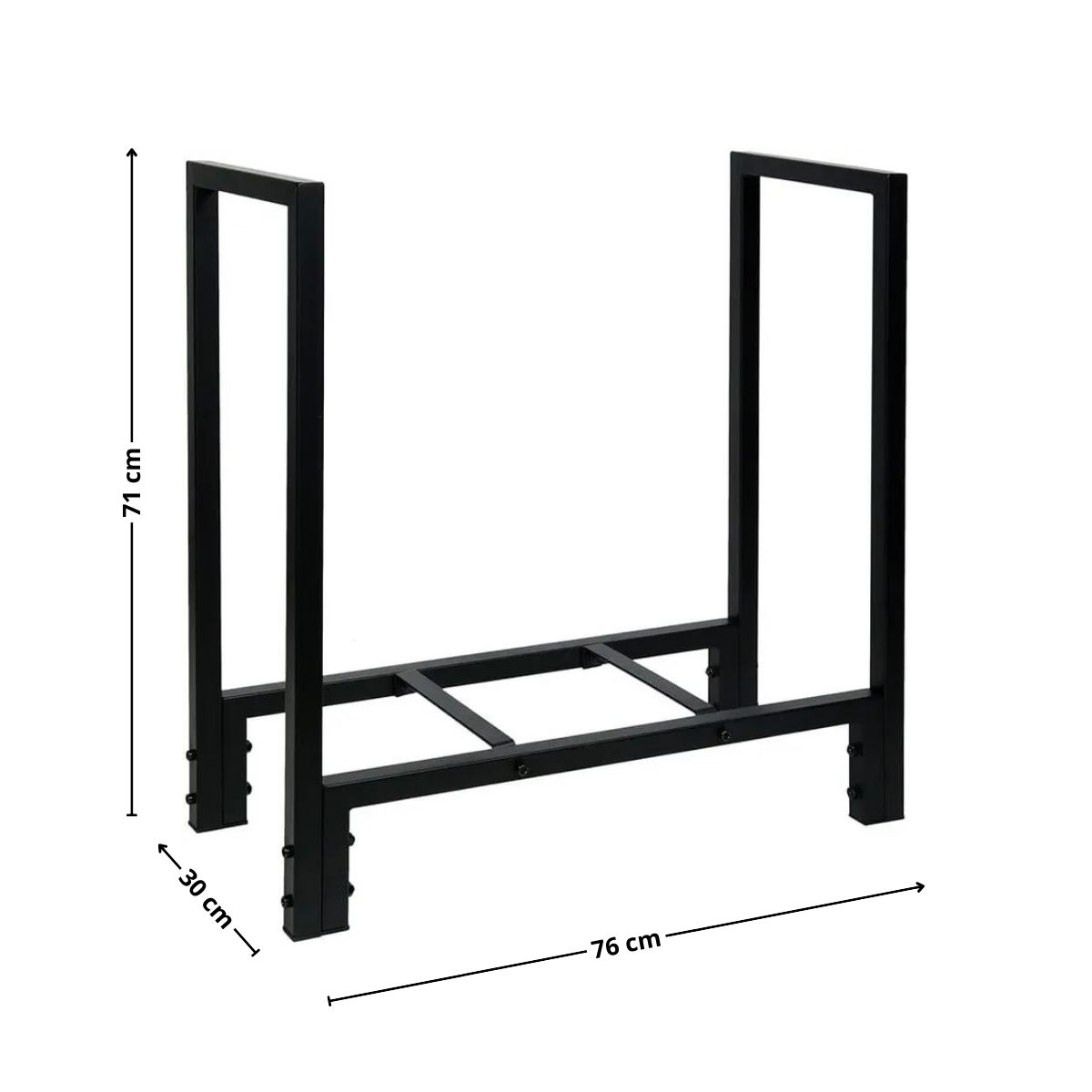 GENERICO - Leñero hierro 71x30x76cm Bighouse
