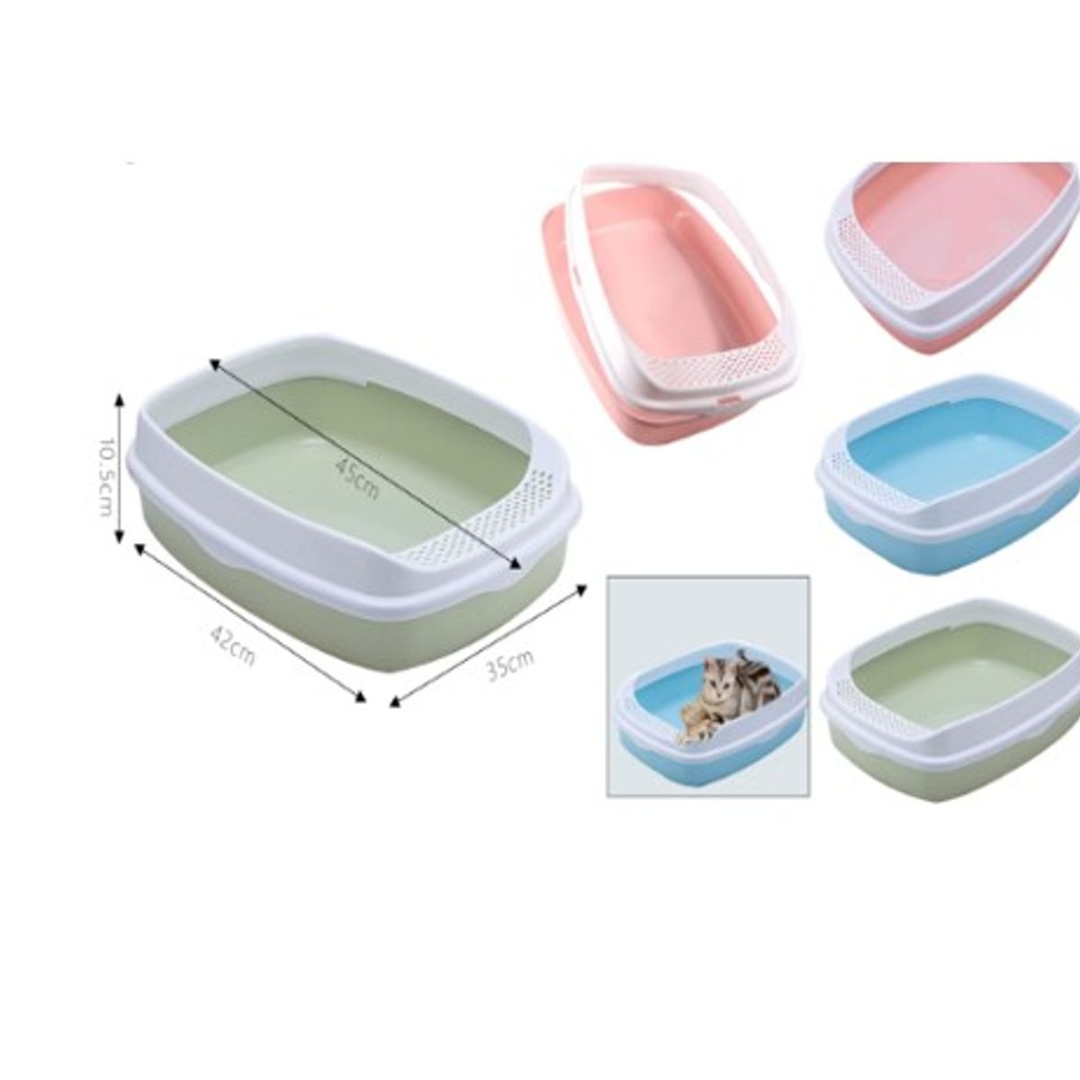 GENERICO - Areneros Para Gatos Celeste Con Pala