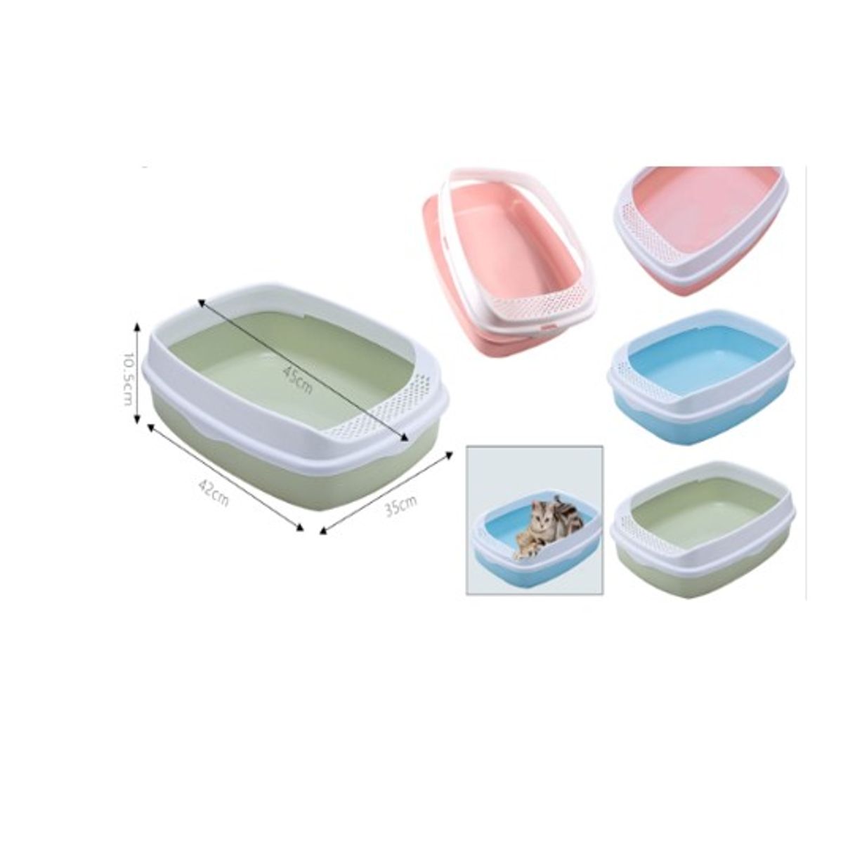 GENERICO - Areneros Para Gatos Celeste Con Pala