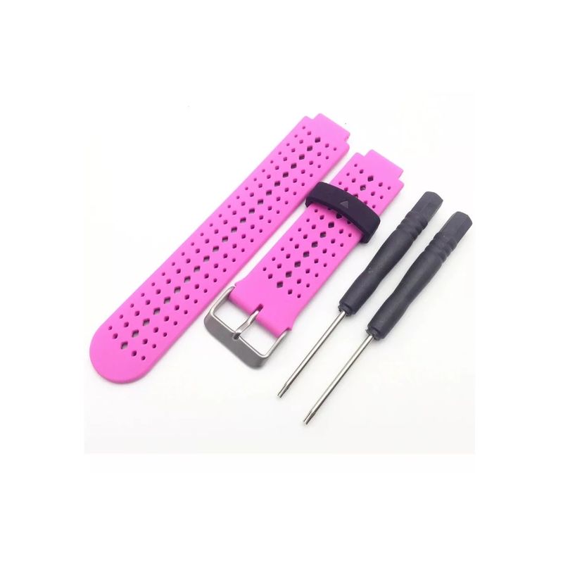 GENERICO - Correa Bicolor Para Garmin Forerunner 220 230 235 620 735tx-ROSA NE