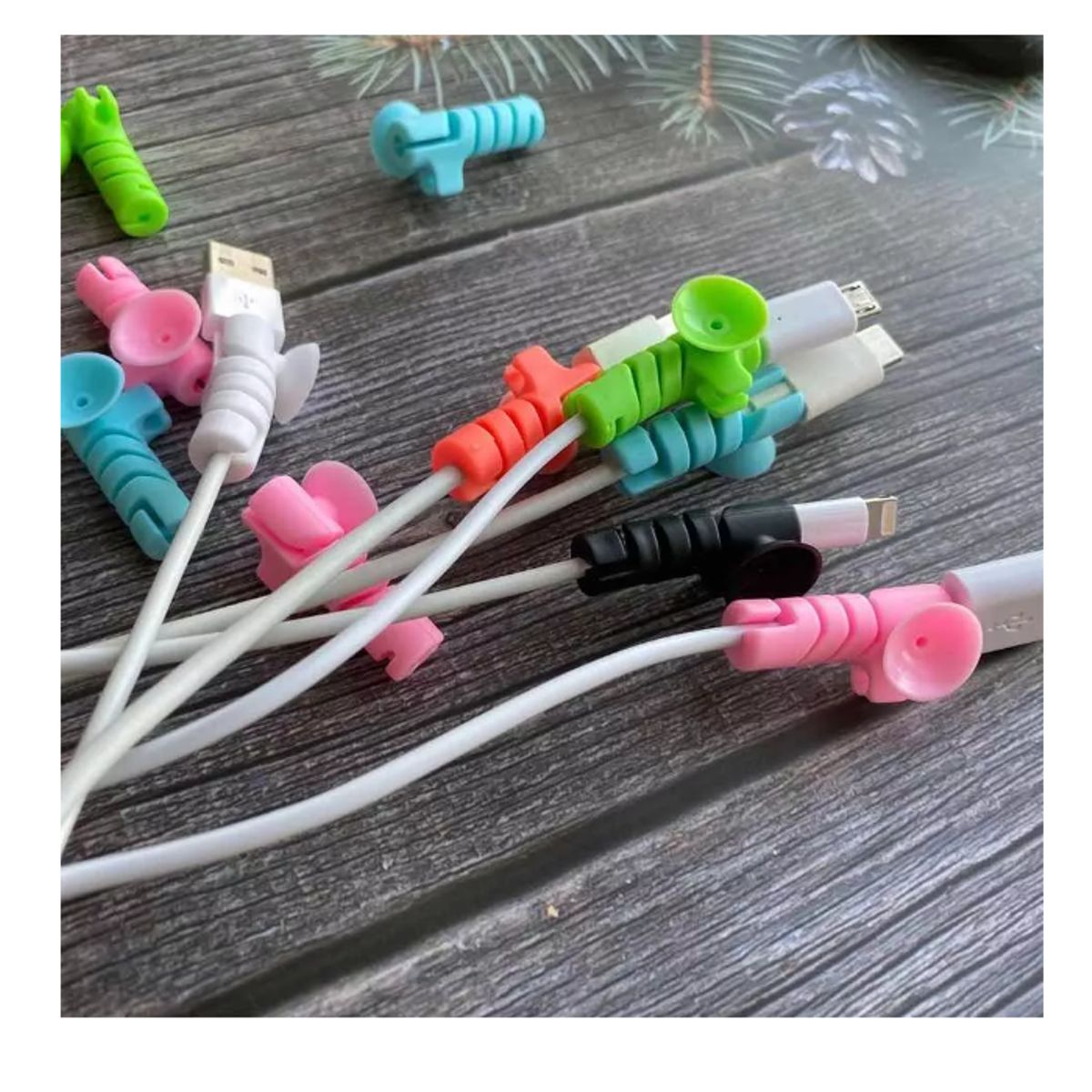 GENERICO - Protector Espiral Para Cable De Datos. 4 Unidades