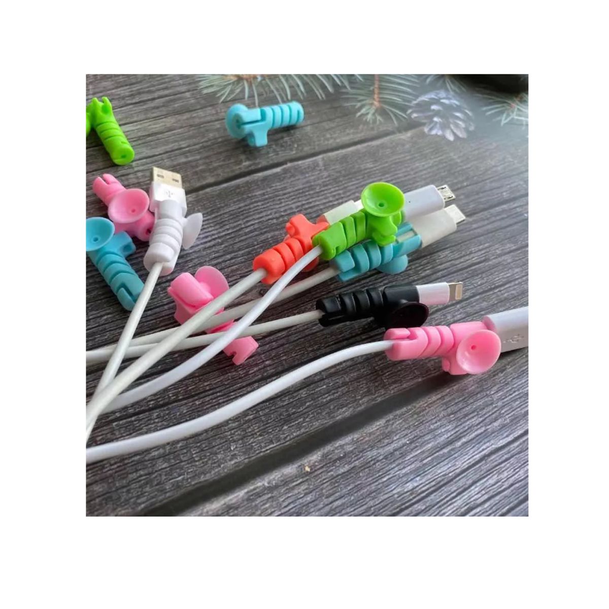 GENERICO - Protector Espiral Para Cable De Datos. 4 Unidades