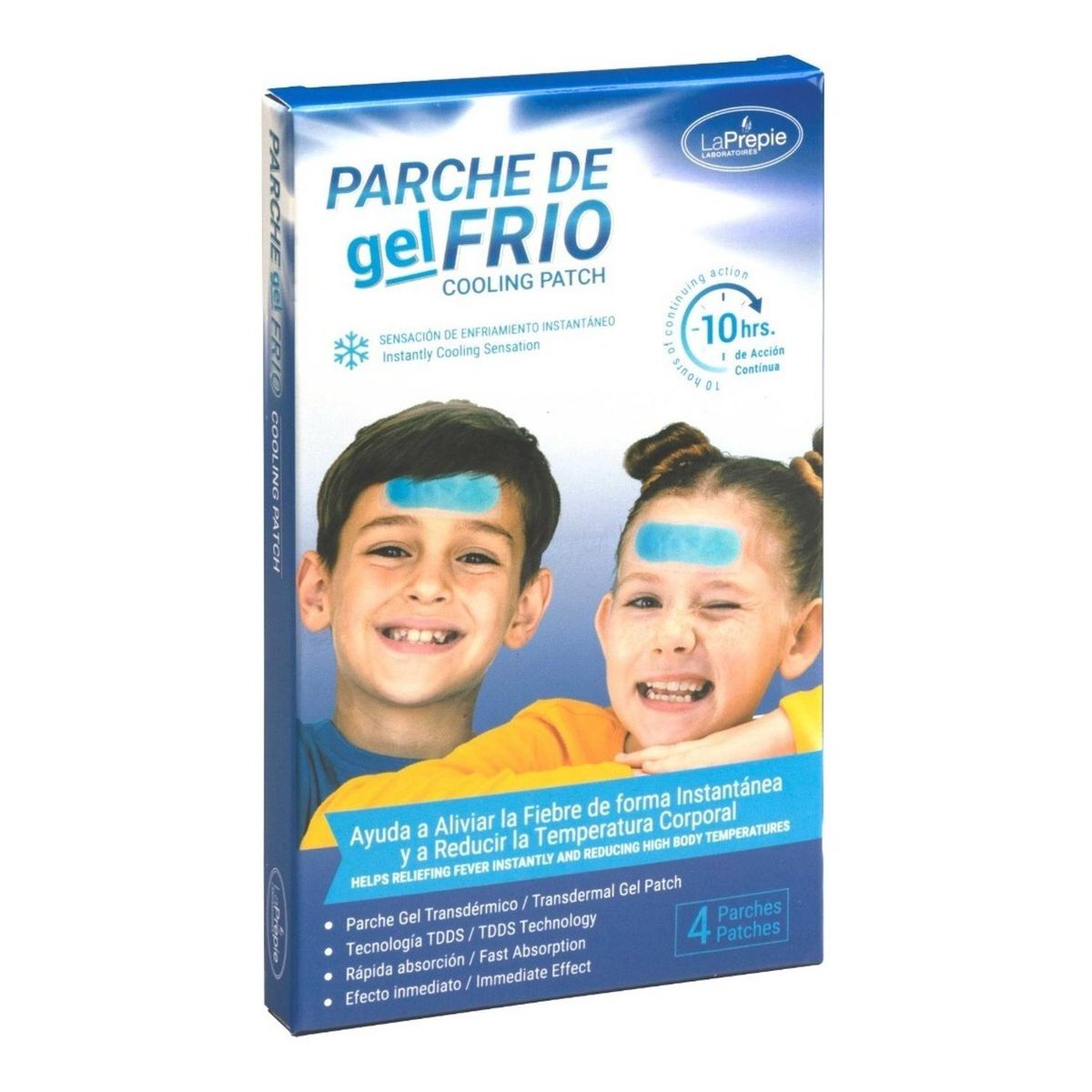 LA PREPIE - Parche Gel Frío La Prepie Original 4 Parches Para Fiebre