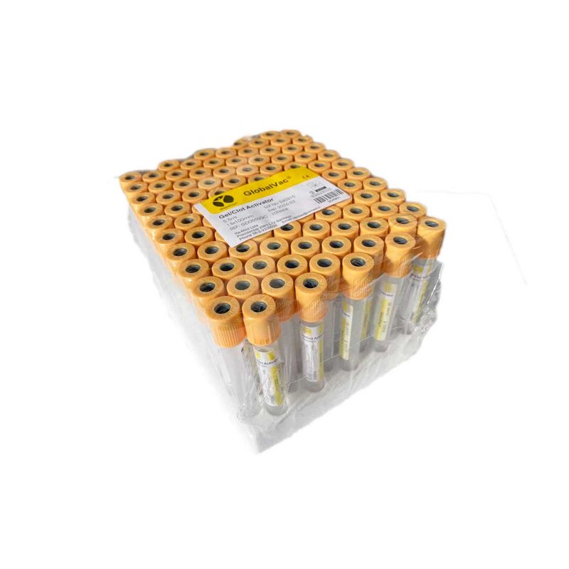 GENERICO - Tubo tapa amarillo, 5.5ml  13x100mm Globalvac 100 unidades
