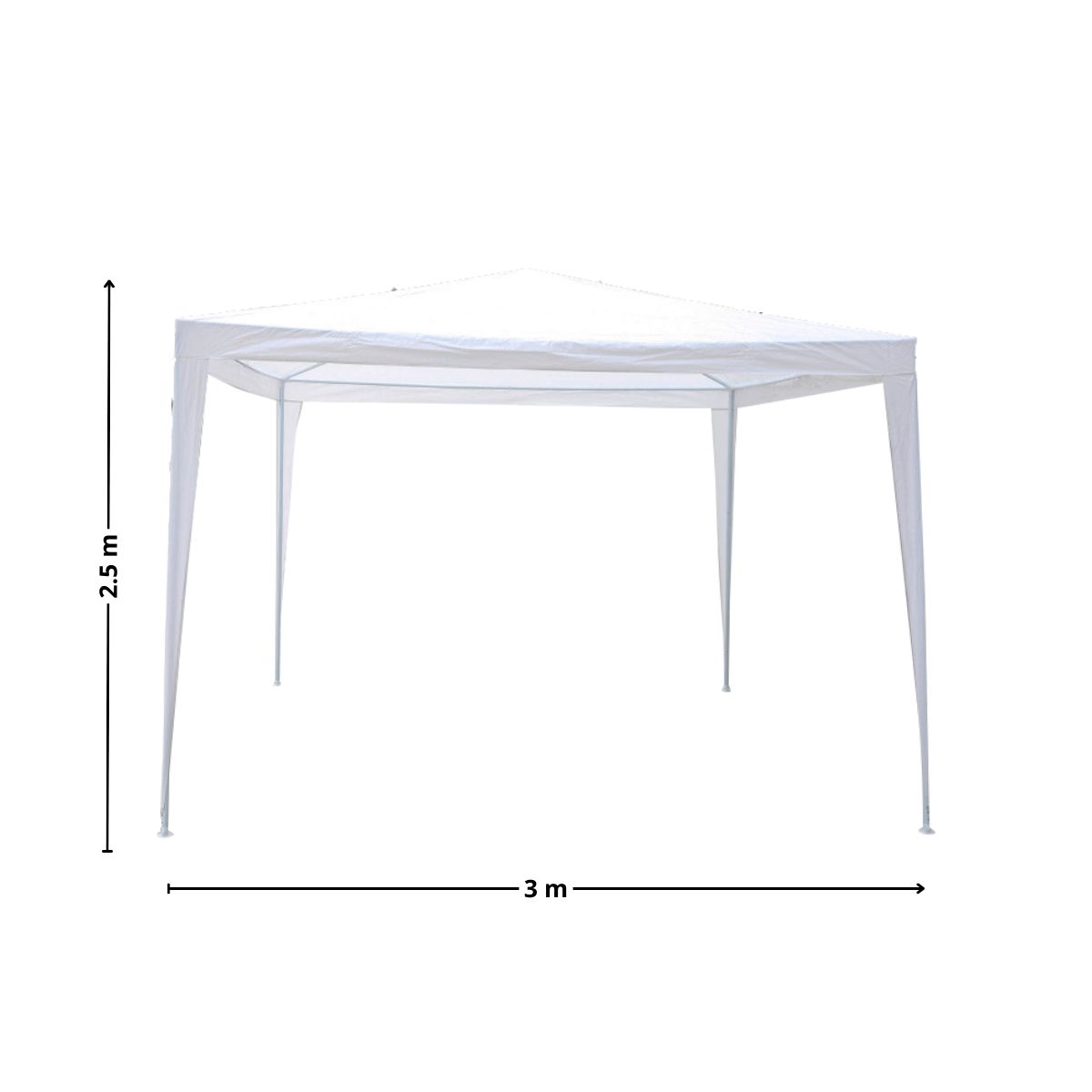 GENERICO - Toldo Para Terrazas 3x3x2.5mt Blanco PE