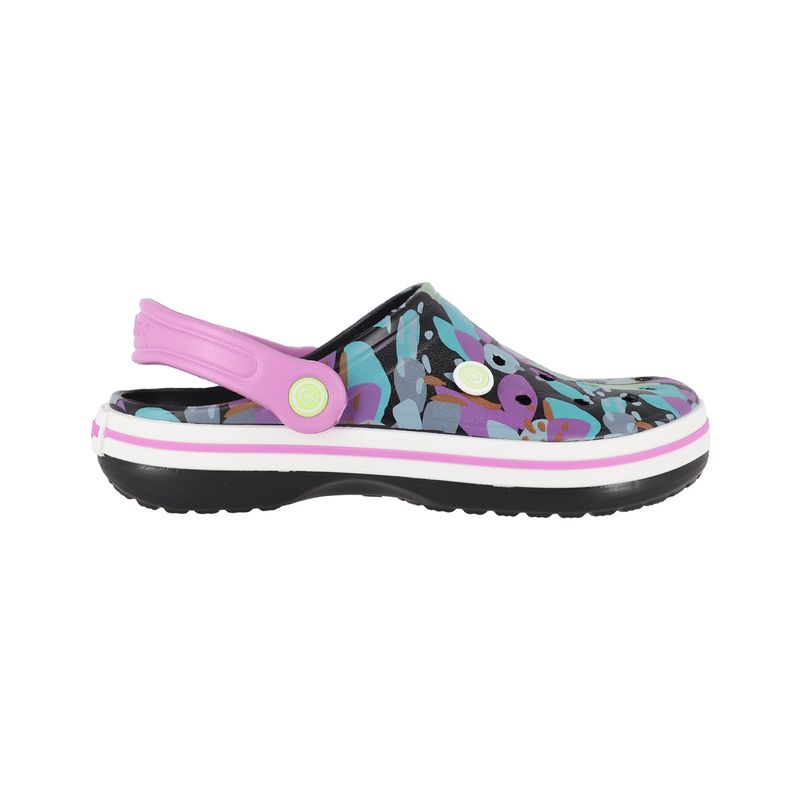 BAMERS - Zuecos Mujer Bamers Airline Negro Print