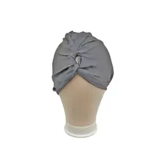 STUDIO VITAMINA - Turbante 100% Seda Color Gris