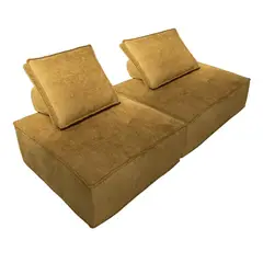HOMER DESIGN - Juego 2 Sofa Modular Individual 85x85x70cm Alta Elasticidad