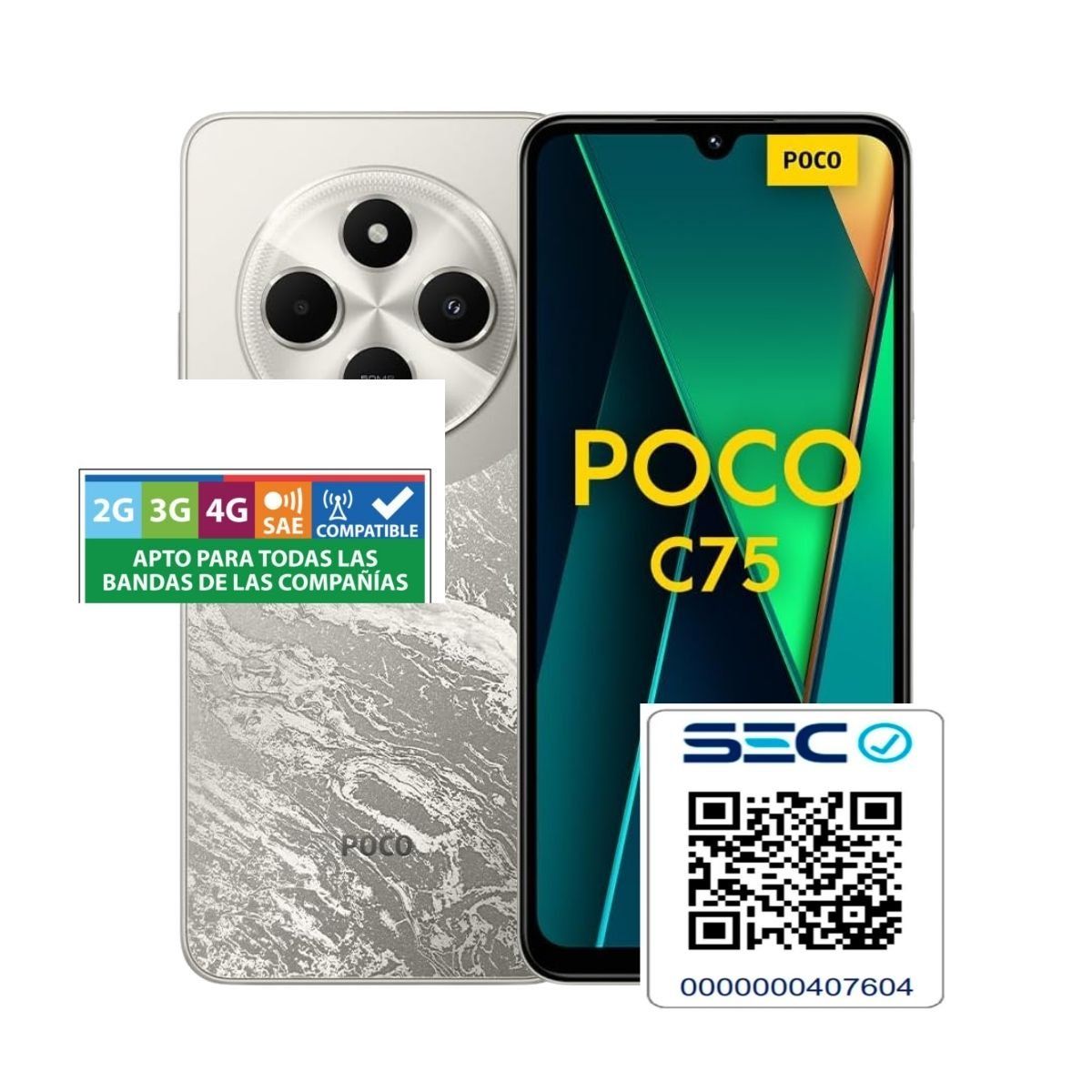 XIAOMI - Xiaomi Poco C75 4G 6Gb + 128GB Dorado