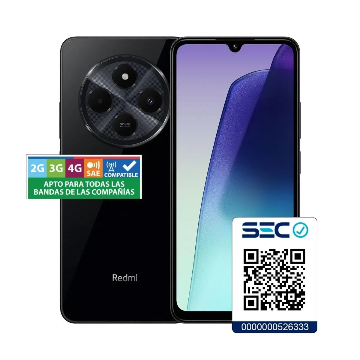 XIAOMI - Xiaomi Redmi 14C 4G 4GB + 256GB Negro Medianoche