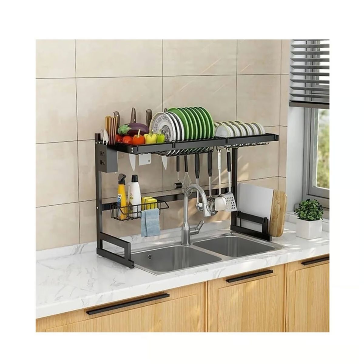 GENERICO - Seca Platos Escurridor De Loza 85 Cm 2 Niveles