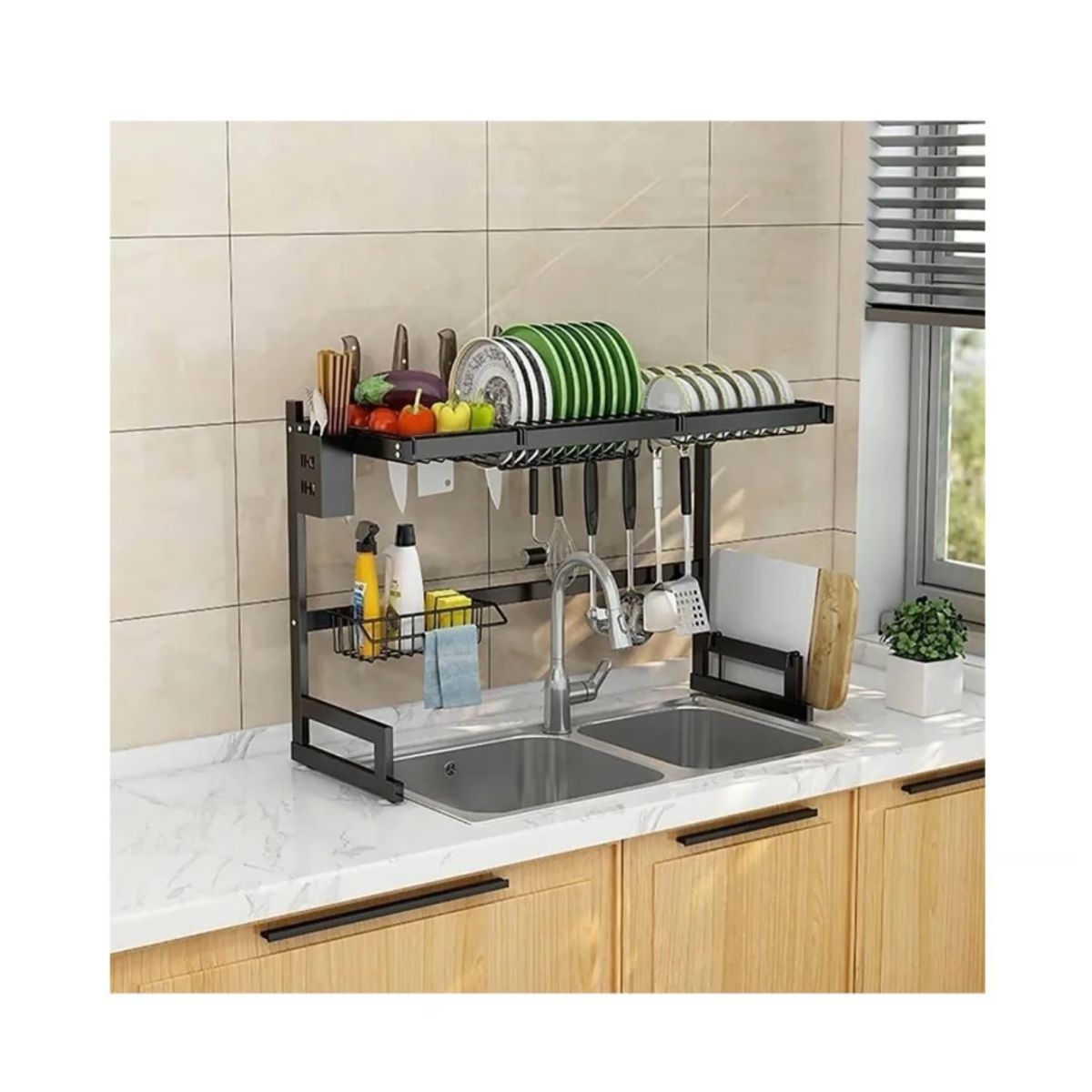 GENERICO - Seca Platos Escurridor De Loza 85 Cm 2 Niveles