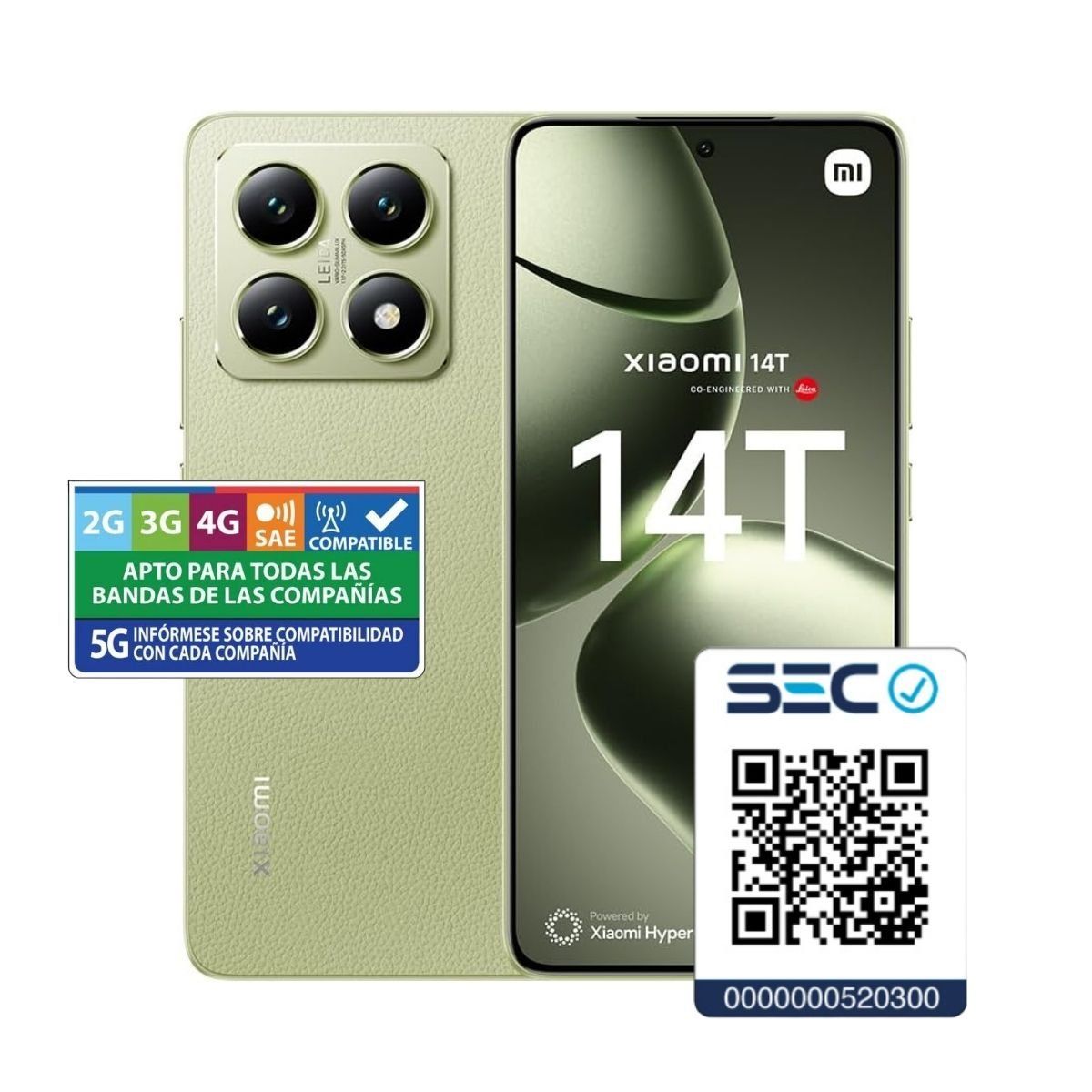 XIAOMI - Xiaomi 14T 5G 12Gb + 512GB Verde Limón