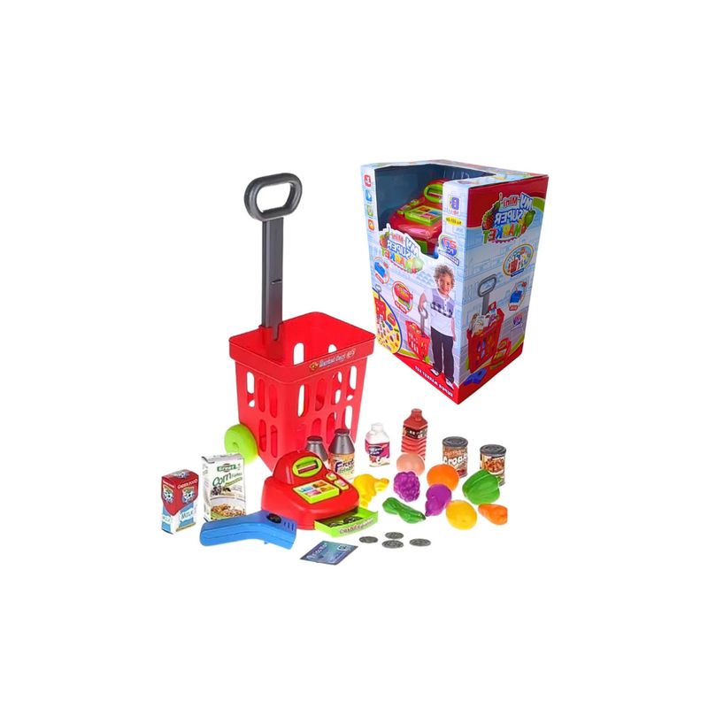 GENERICO - Carrito De Compras Con Caja Registradora Juguete Para Niños