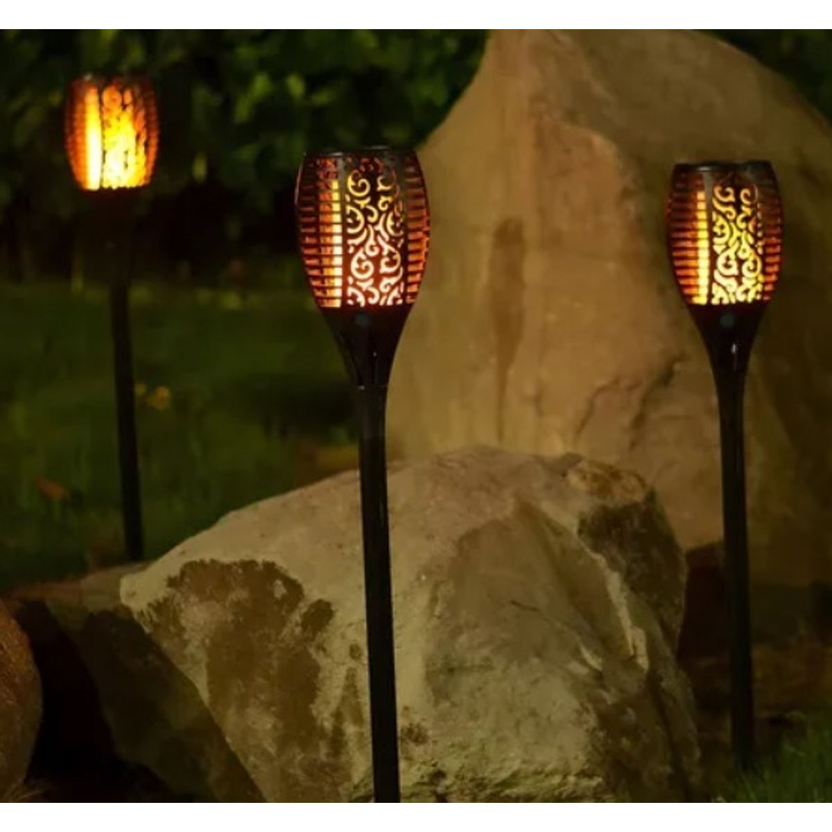 GENERICO - Luz solar decorativa llama tierra