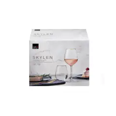ROYAL LEERDAM - SET 4 COPAS 380 ML + 4 VASOS 350 ML BORDE DORADO SKYLEN