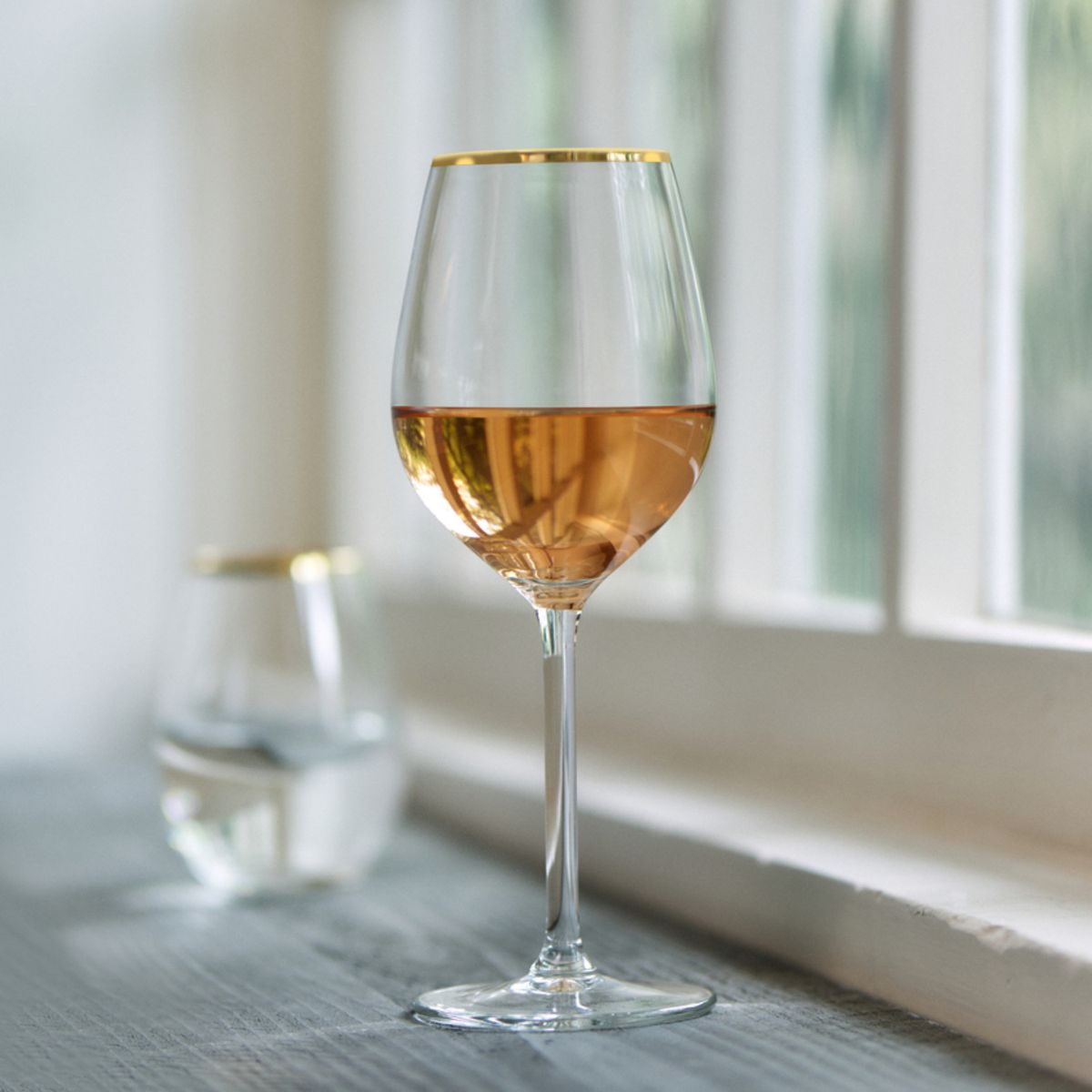 ROYAL LEERDAM - SET 4 COPAS 380 ML + 4 VASOS 350 ML BORDE DORADO SKYLEN