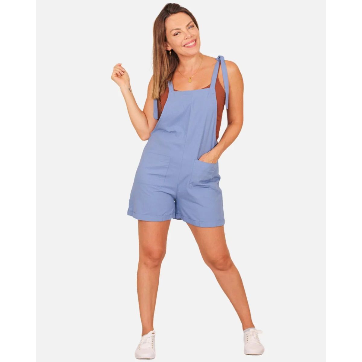 LIKE SHOP - Enterito Premium Lino Jardinera Short Primavera Mujer 240