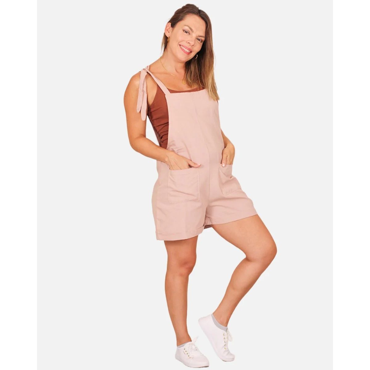 LIKE SHOP - Enterito Premium Lino Jardinera Short Primavera Mujer 240