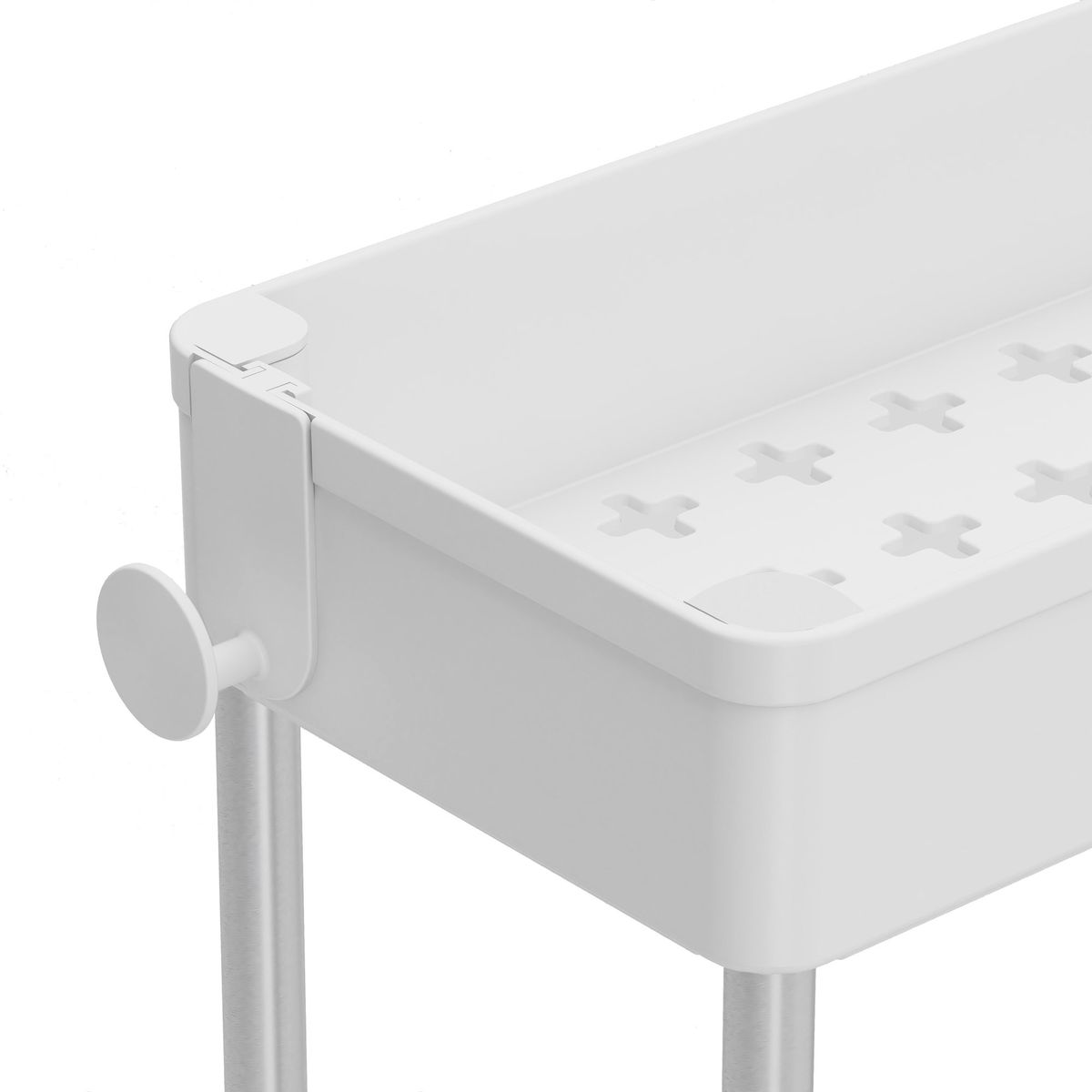 GENERICO - Carrito Carro Organizador Ruedas Multiuso 3 Niveles-Blanco M