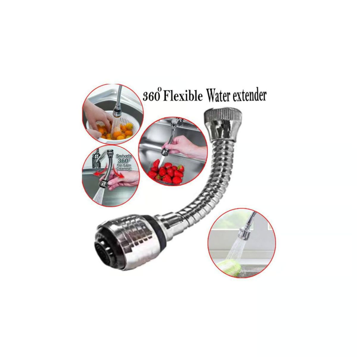 GENERICO - Extensión Flexible Llave Agua Turbo Flex 360 Cocina Baño