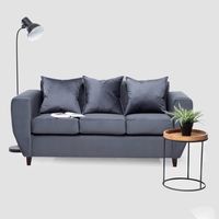 SOFA MANHATTAN 3 CUERPOS FELPA GRIS