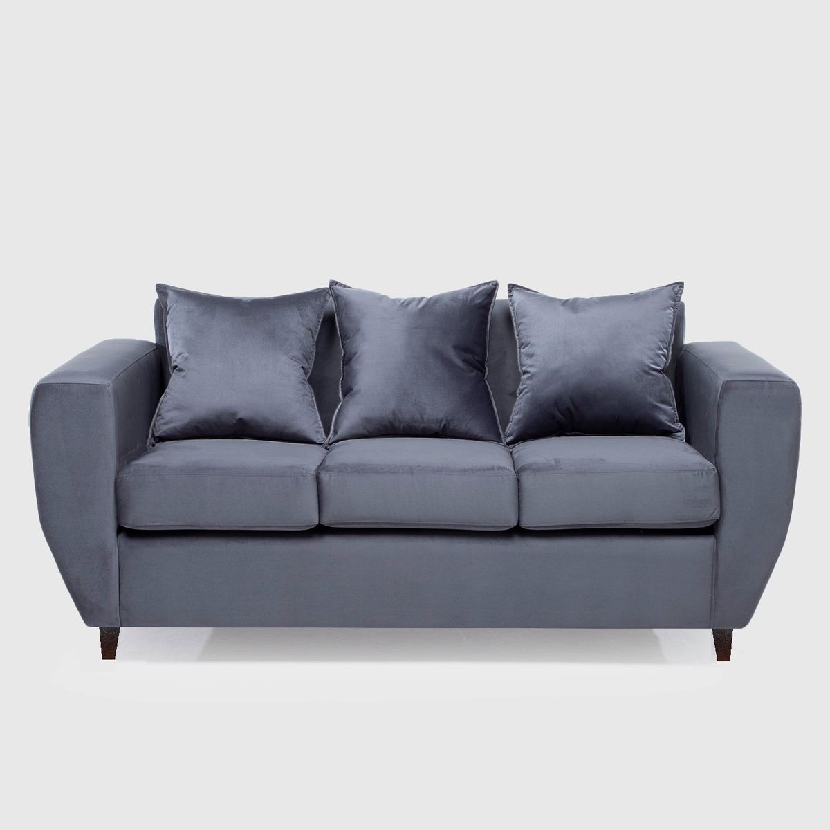 ALMORE - SOFA MANHATTAN 3 CUERPOS FELPA GRIS