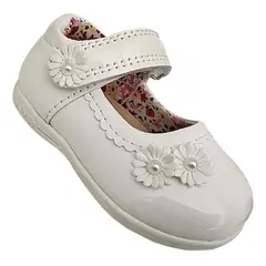 ZAPATOS Y ZAPATILLAS - Zapato Infantil Niña Charol Fiestas Navidad Bautizos Blanco 7002