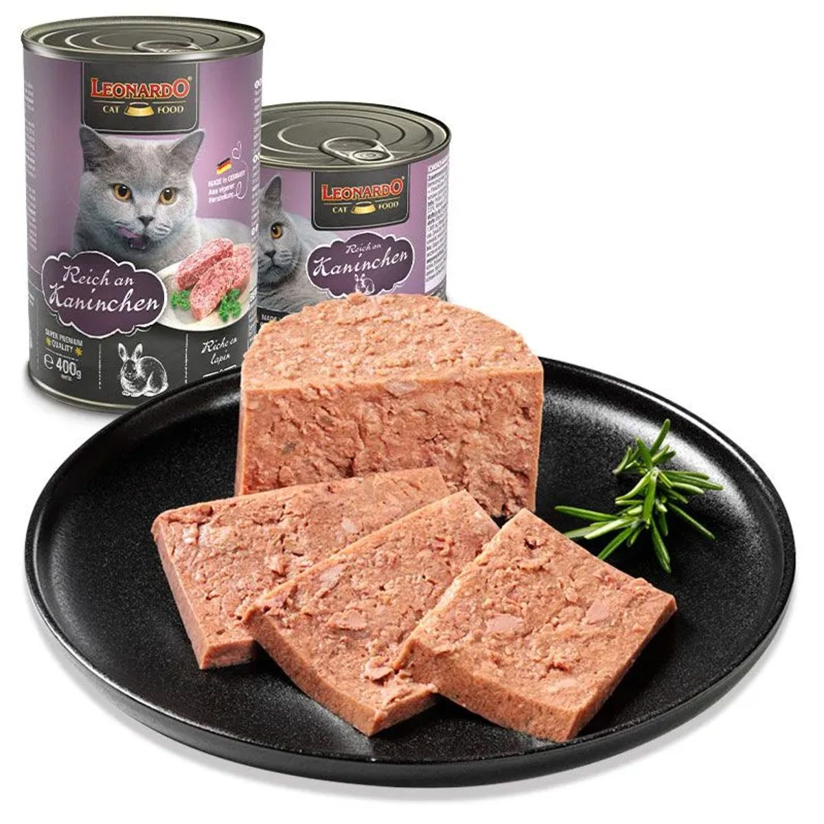 CAT FOOD LEONARDO - Alimento Leonardo Lata Conejo Para Gato, 200Gr