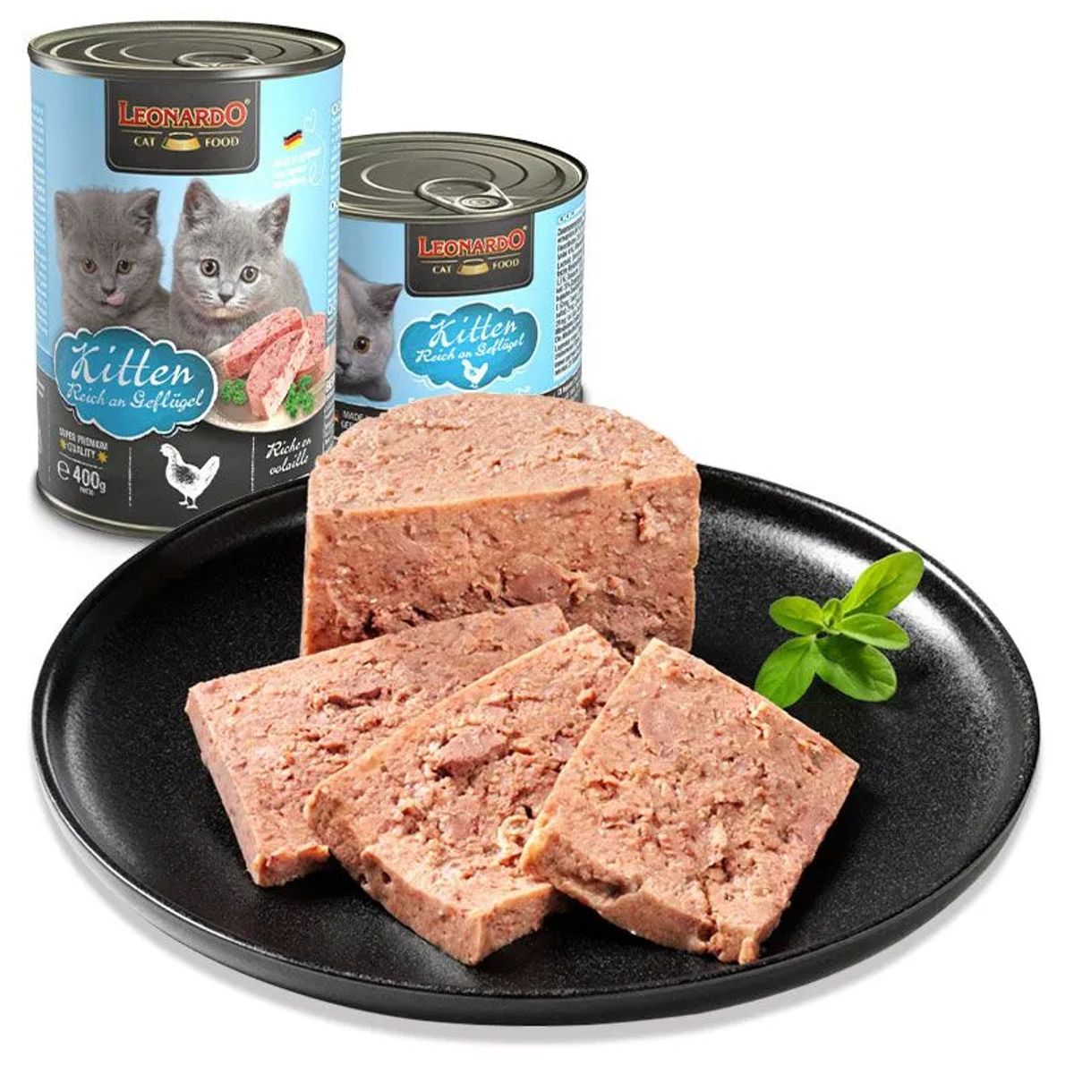 CAT FOOD LEONARDO - Alimento Leonardo Lata Kitten Para Gato, 200Gr