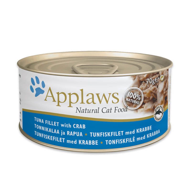 PETPRO - Alimento Lata Applaws Filete de Atún con Cangrejo Gato 70 Gr