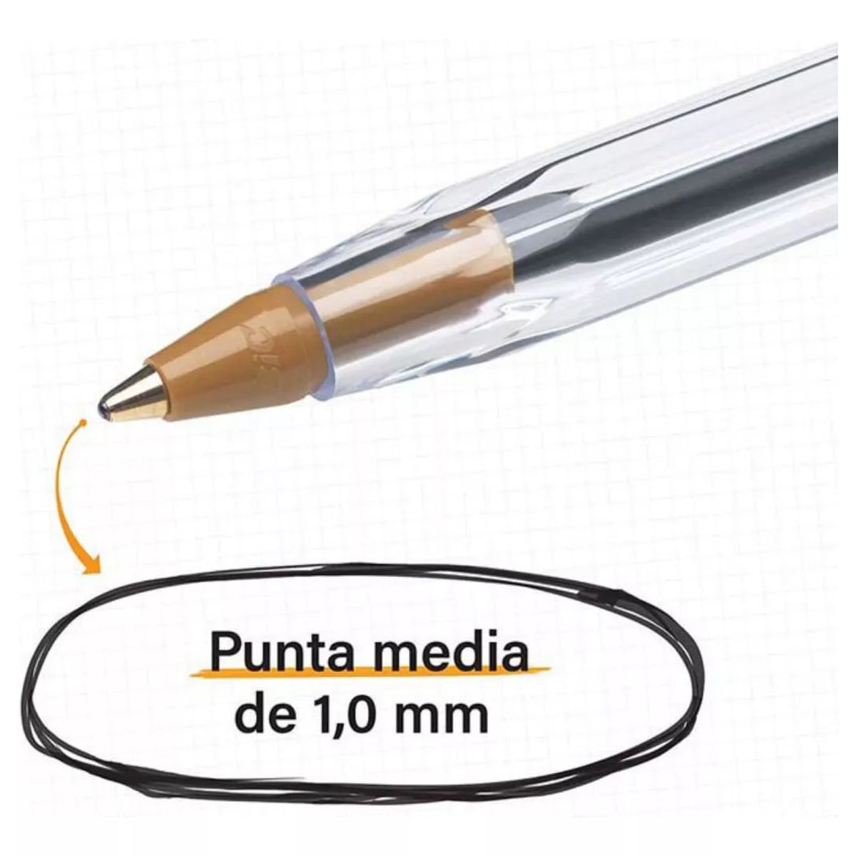 GENERICO - Bolígrafo BIC Cristal 1.0 mm Azul Dura + Clásico 3 Unidades