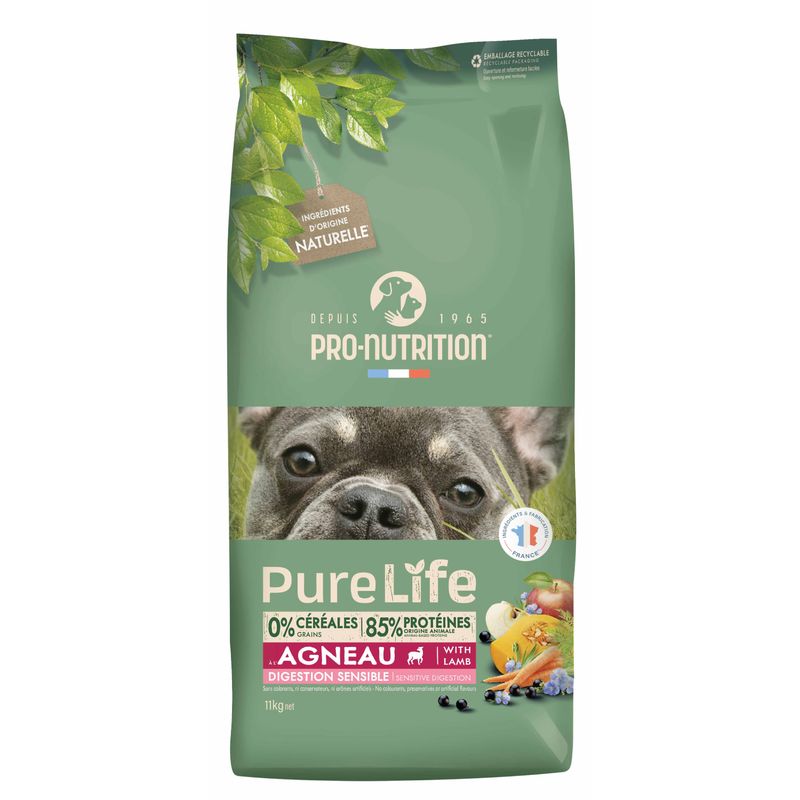 PRO NUTRITION FLATAZOR - Alimento Pure Life Hipoalergenico Sensitive Cordero 11kg